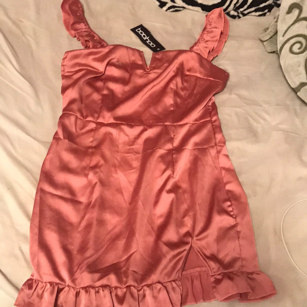 Boohoo satin dress
